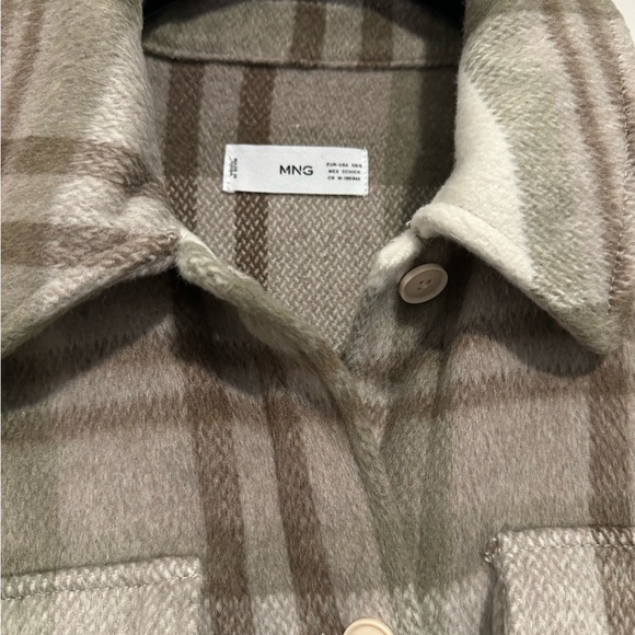 Mango oversized checked flannel shirt jacket. - Picture 8 of 9
